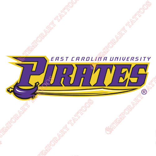 East Carolina Pirates Customize Temporary Tattoos Stickers NO.4315